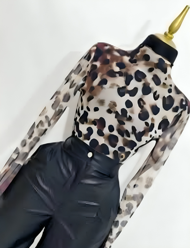 Blusa mesh animal print