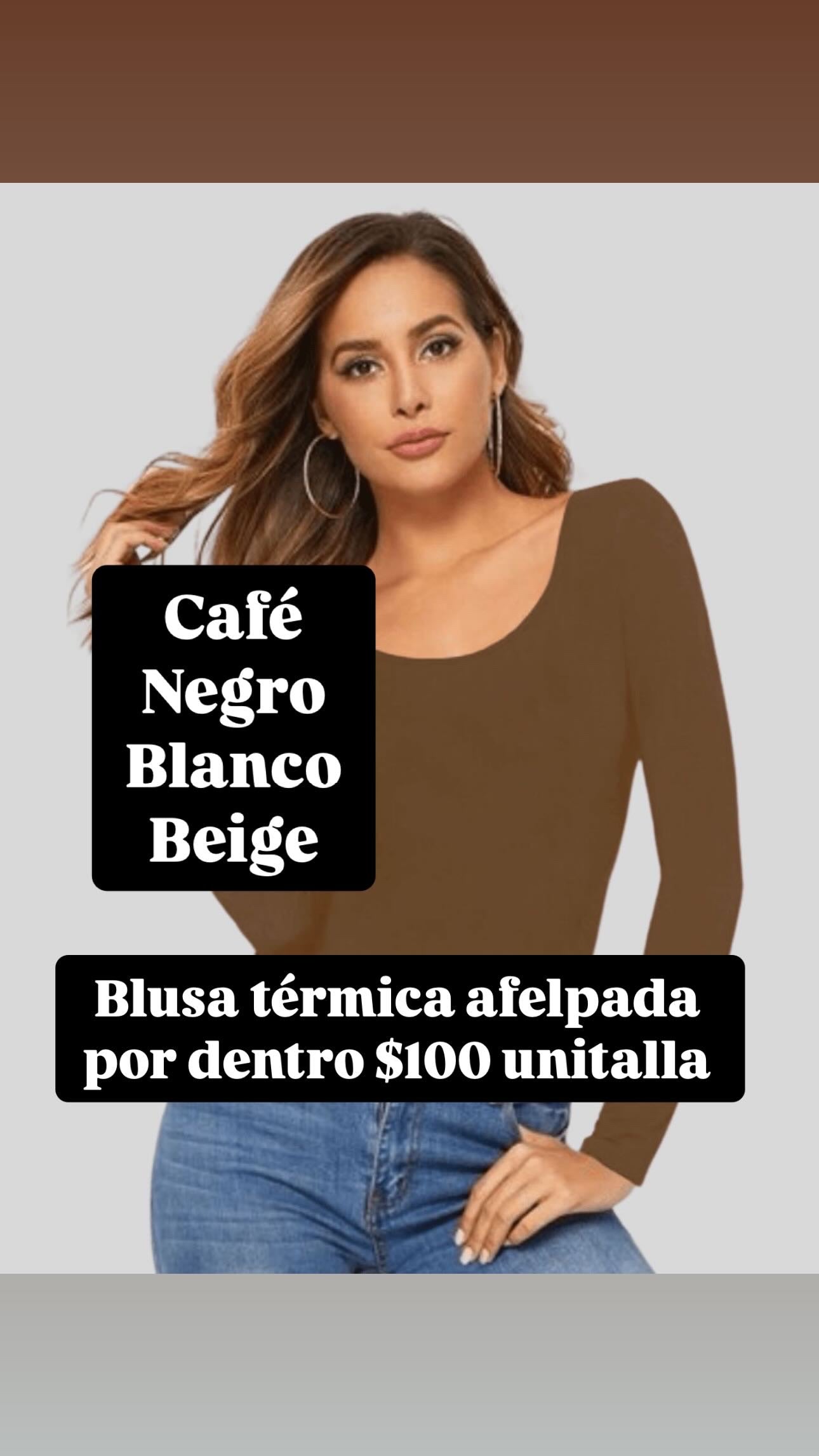 Blusa termica cuello redondo