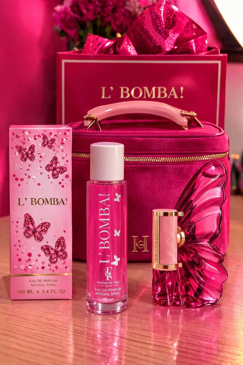 la bomba perfume/fragancia frutal ambar 100ml/ incluye caja 6pz