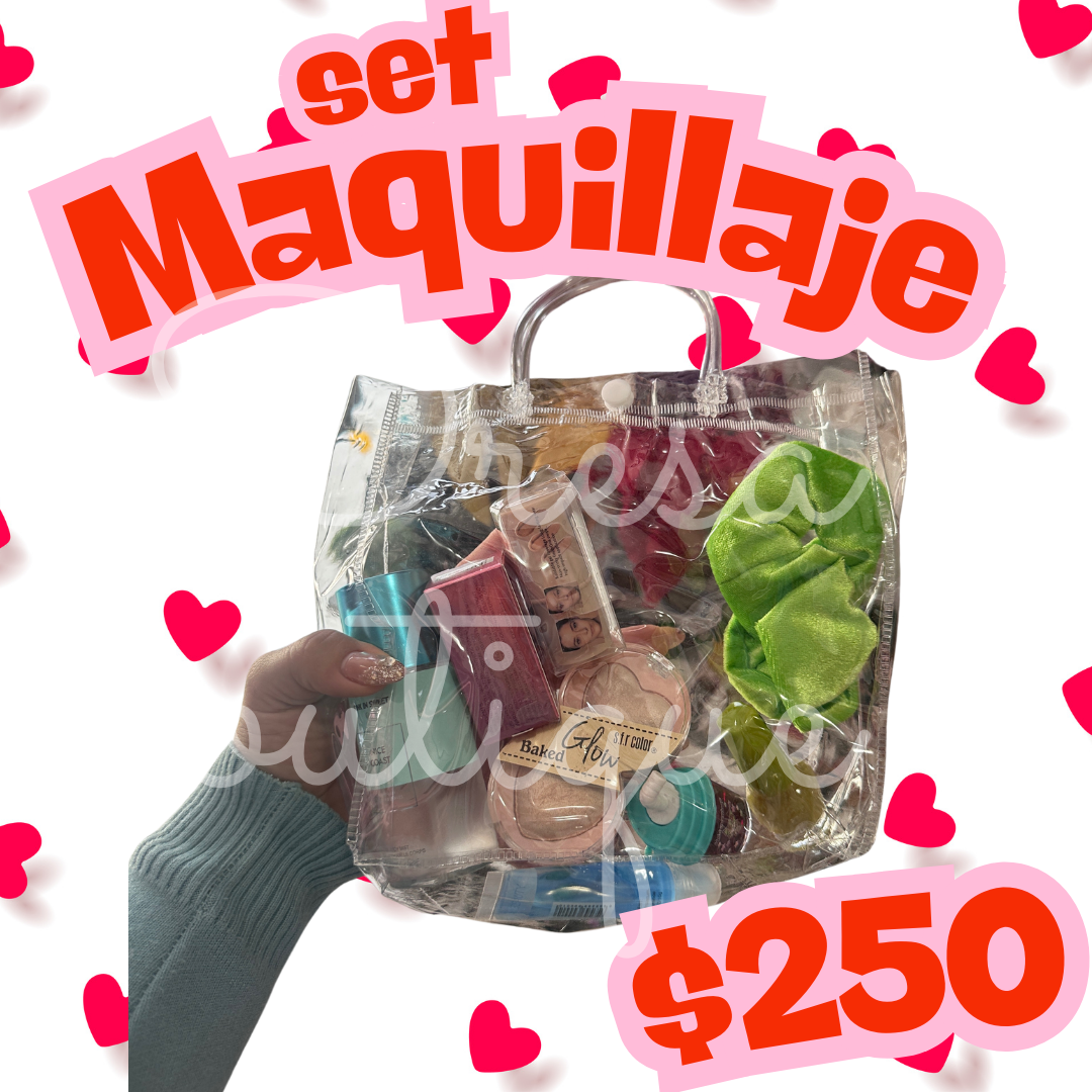 Set maquillaje y perfume dama