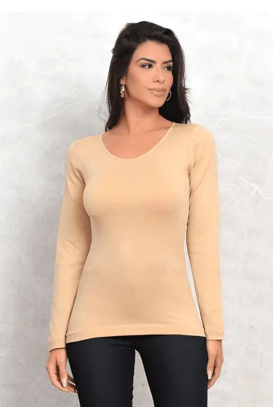 Blusa termica cuello redondo