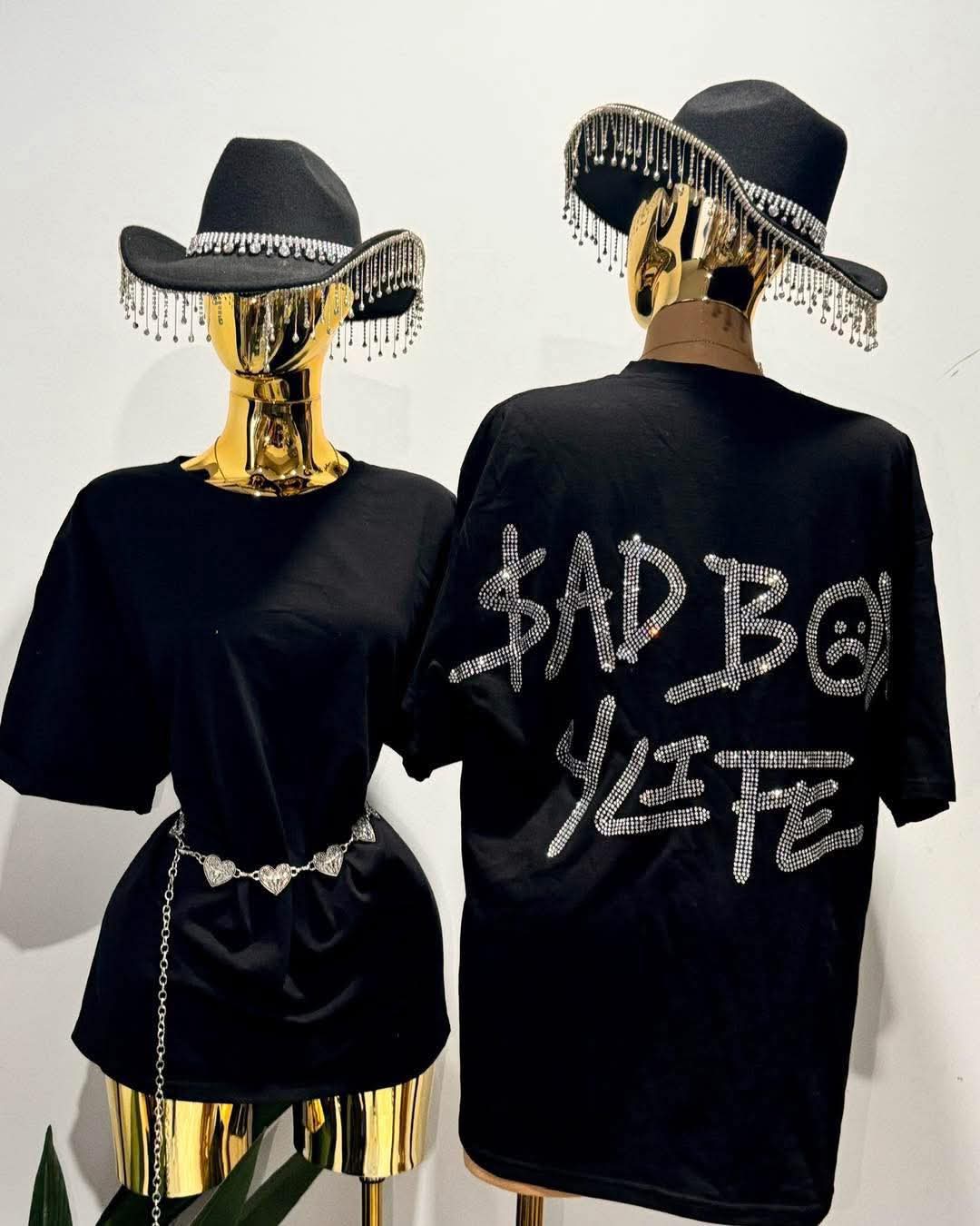 Blusa oversize SAD BOYS 4 LIFE pedrería