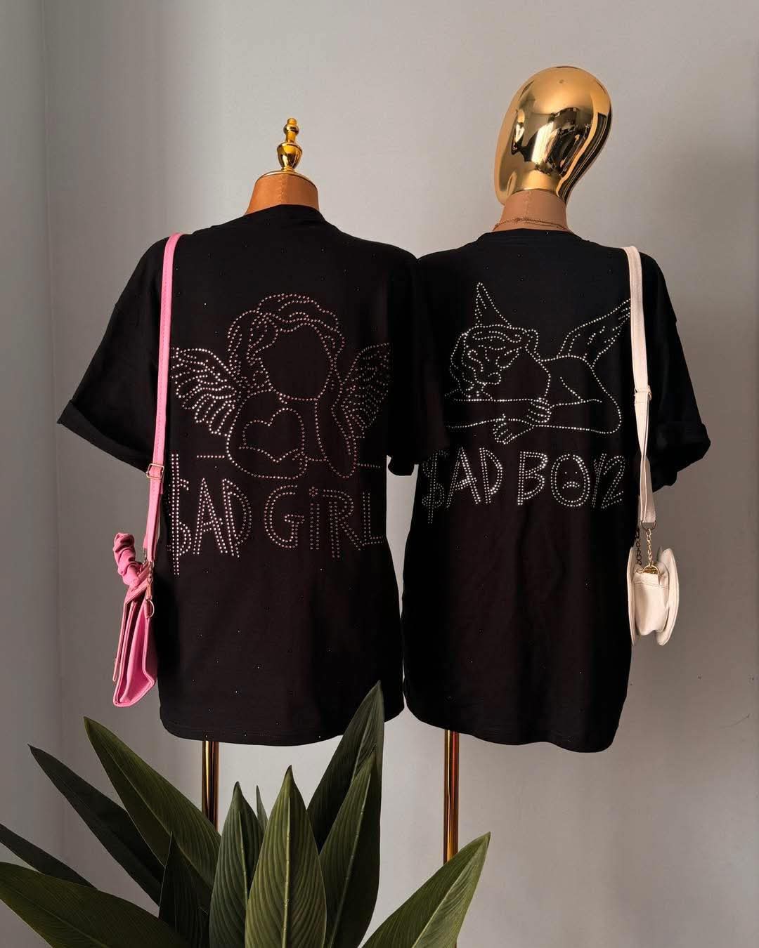 Blusa oversize SAD GIRL/SAD BOYS pedrería