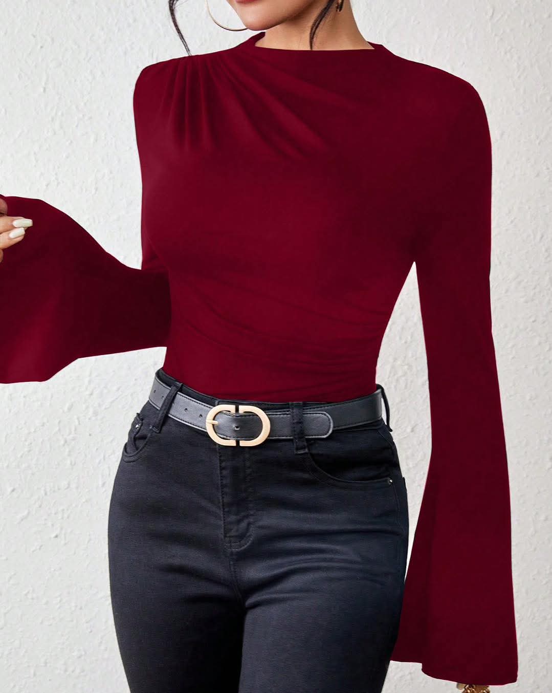 Blusa manga acampanada
