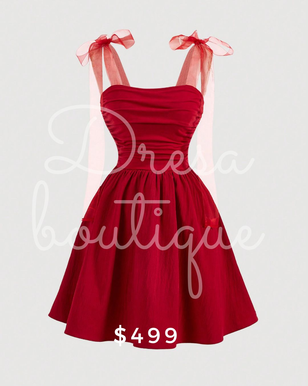 Vestido tirante de listón en forma de moño