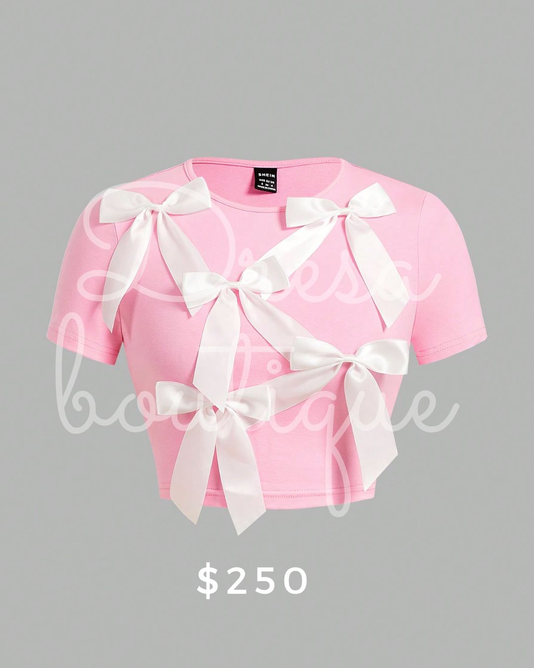 Blusa top rosa con moños