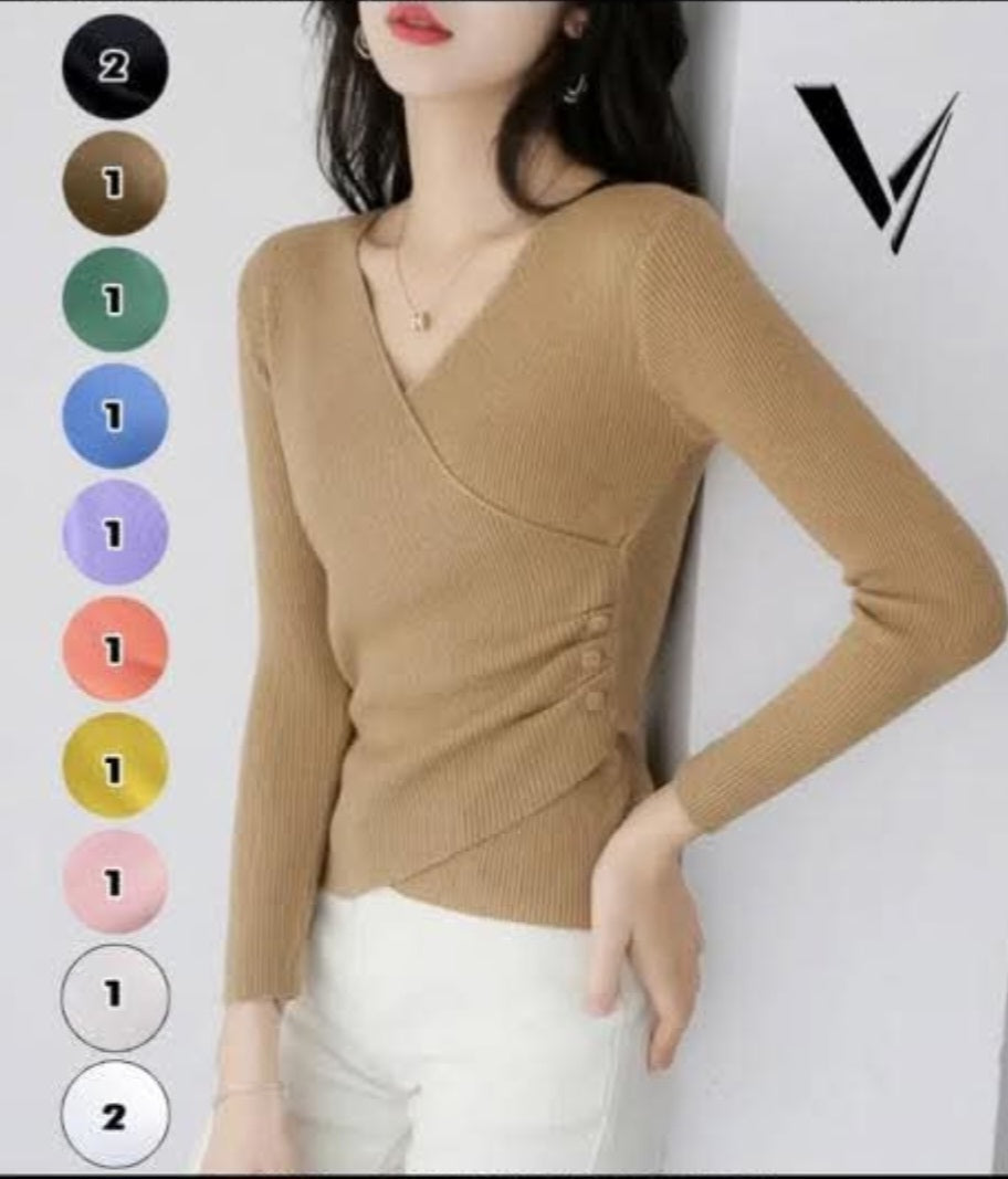 Blusa canale cuello v
