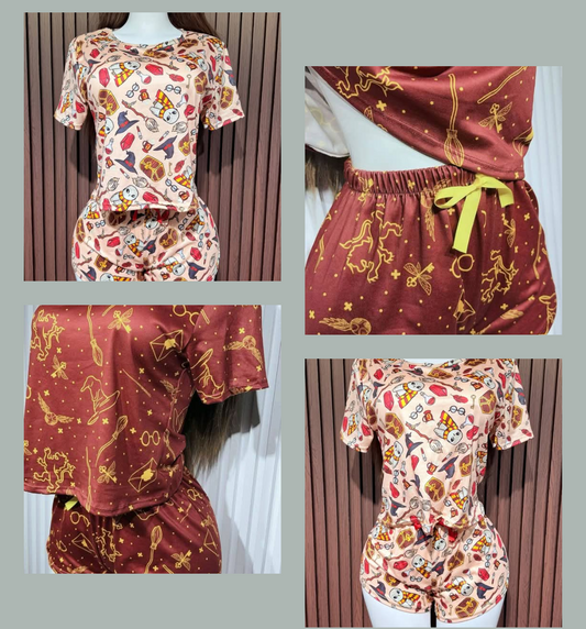 nuevo-conjunto pijama playera+short harry potter/ 2 modelos 6 PZ