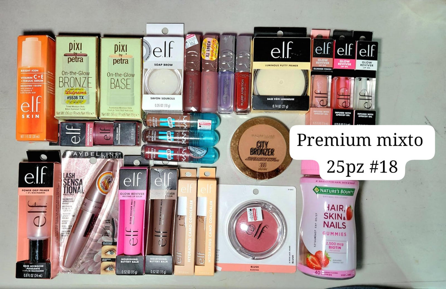 Lote de cosméticos 25 pz mixtas