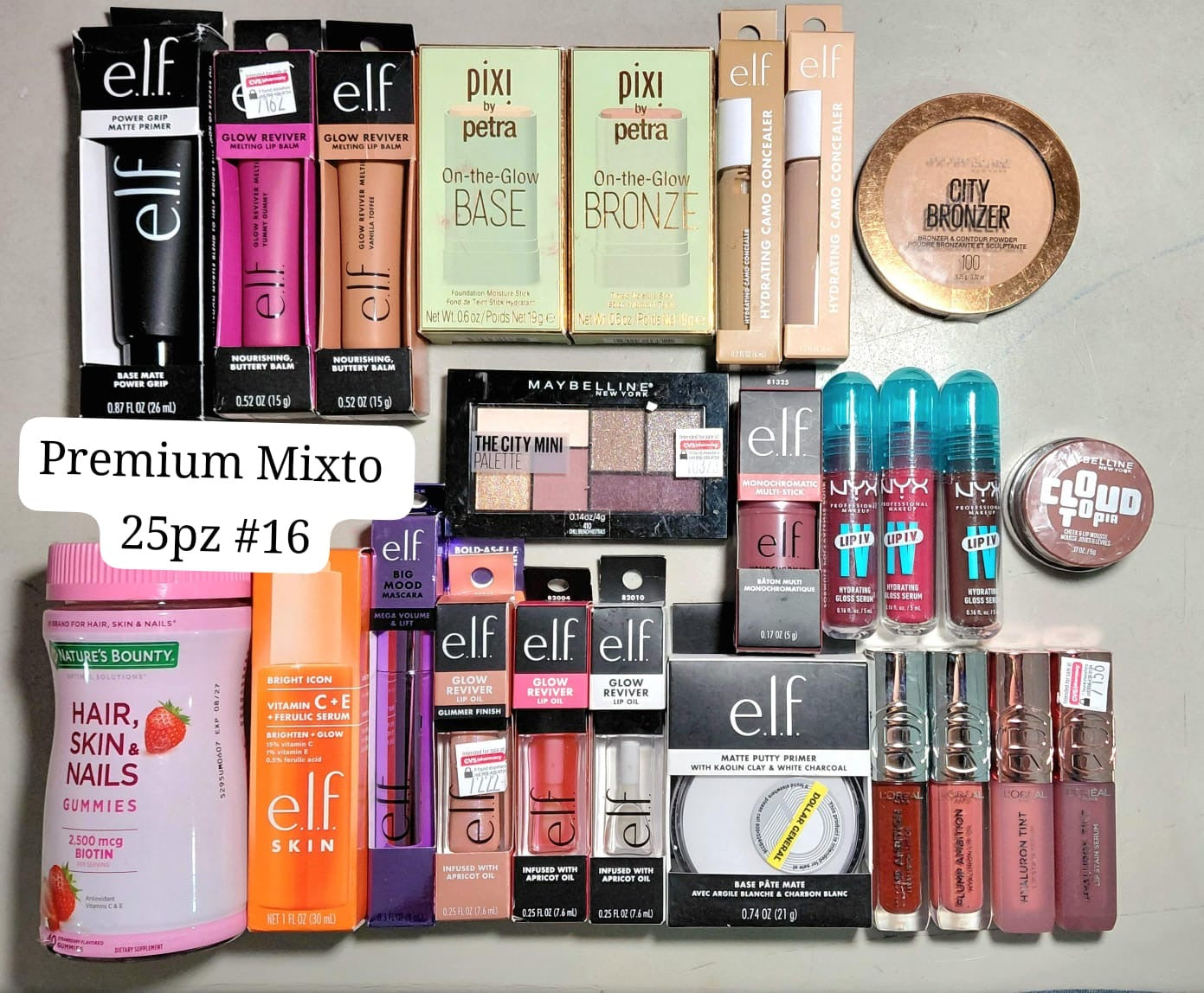 Lote de cosméticos 25 pz mixtas