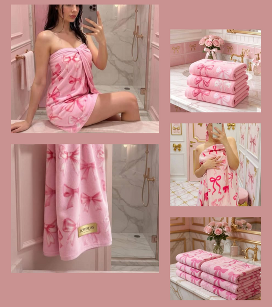 Salida De Baño--Toalla Microfibra Coquette (1.50 X 70 Cm) 6 pz